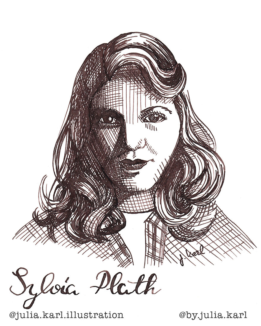 I Challenged Myself To Daily Draw A Portrait Of A Female Achiever For 31 Days