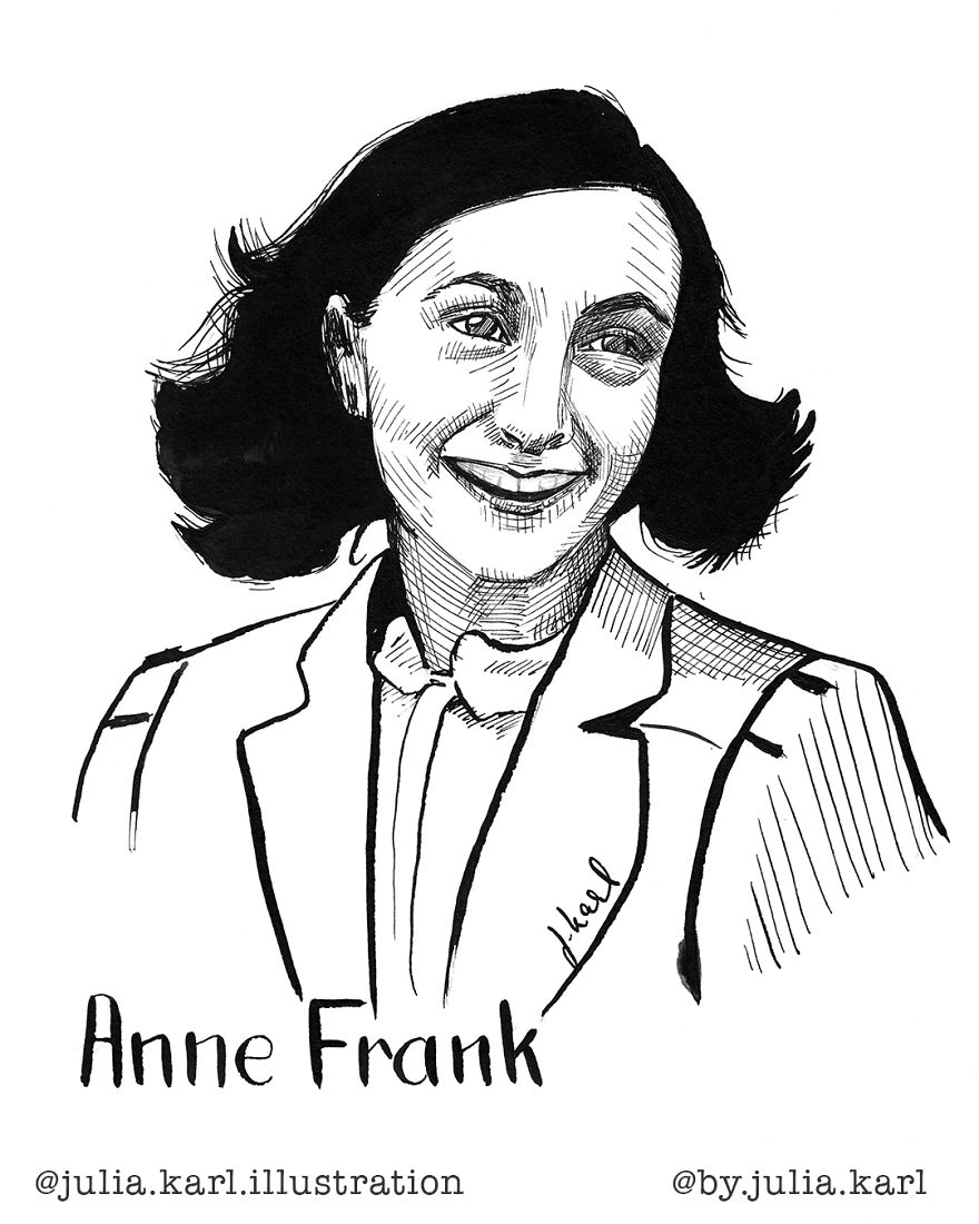 I Challenged Myself To Daily Draw A Portrait Of A Female Achiever For 31 Days