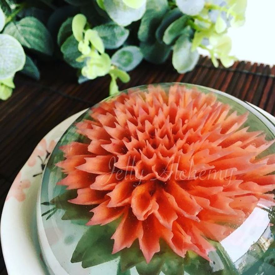 I Transform Floral Bouquets And Koi Ponds Into Edible 3d Jelly Art