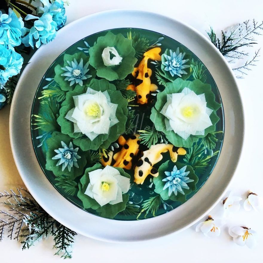 I Transform Floral Bouquets And Koi Ponds Into Edible 3d Jelly Art