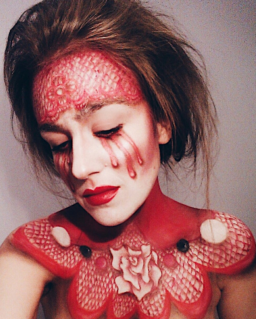 I Use My Own Face And Body As A Canvas To Create Unique Looks And Illusion Makeup