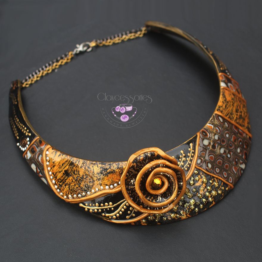 I Use Polymer Clay To Reproduce Fragments Of Gustav Klimt's Paintings