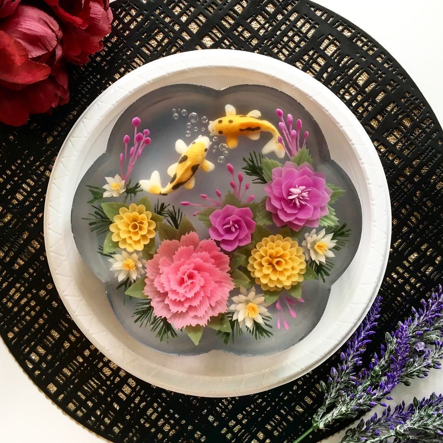 I Transform Floral Bouquets And Koi Ponds Into Edible 3d Jelly Art