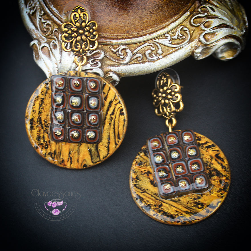 I Use Polymer Clay To Reproduce Fragments Of Gustav Klimt's Paintings