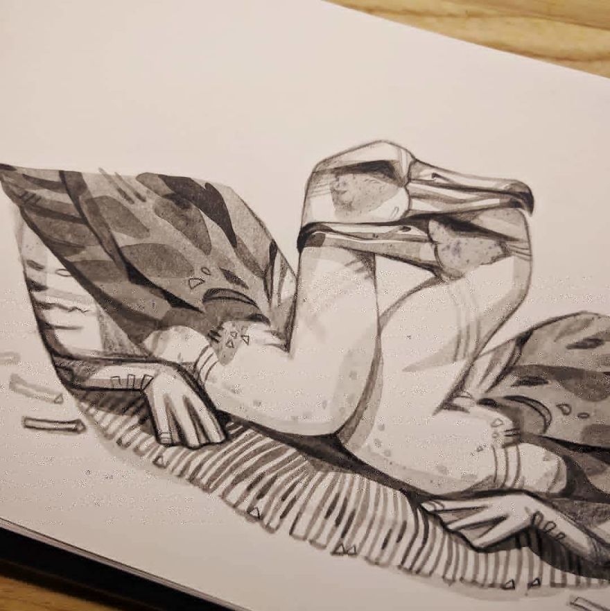 Pen And Ink Drawings For David Attenborough