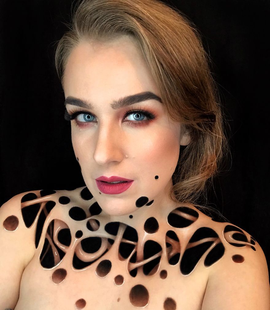 I Use My Own Face And Body As A Canvas To Create Unique Looks And Illusion Makeup