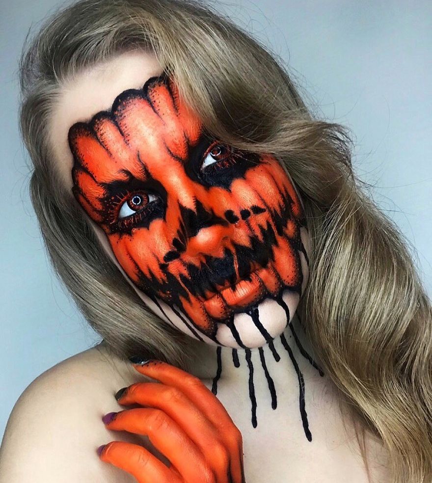 I Use My Own Face And Body As A Canvas To Create Unique Looks And Illusion Makeup