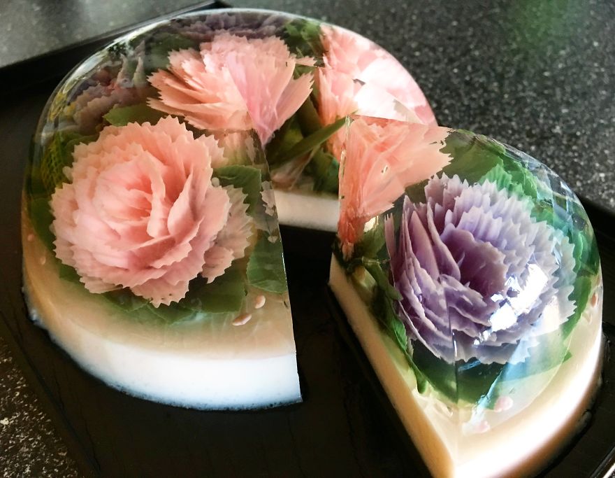 I Transform Floral Bouquets And Koi Ponds Into Edible 3d Jelly Art