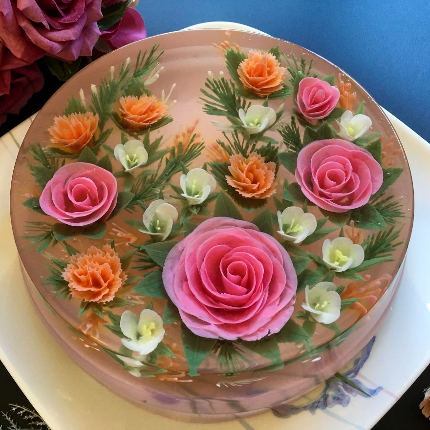 I Transform Floral Bouquets And Koi Ponds Into Edible 3d Jelly Art