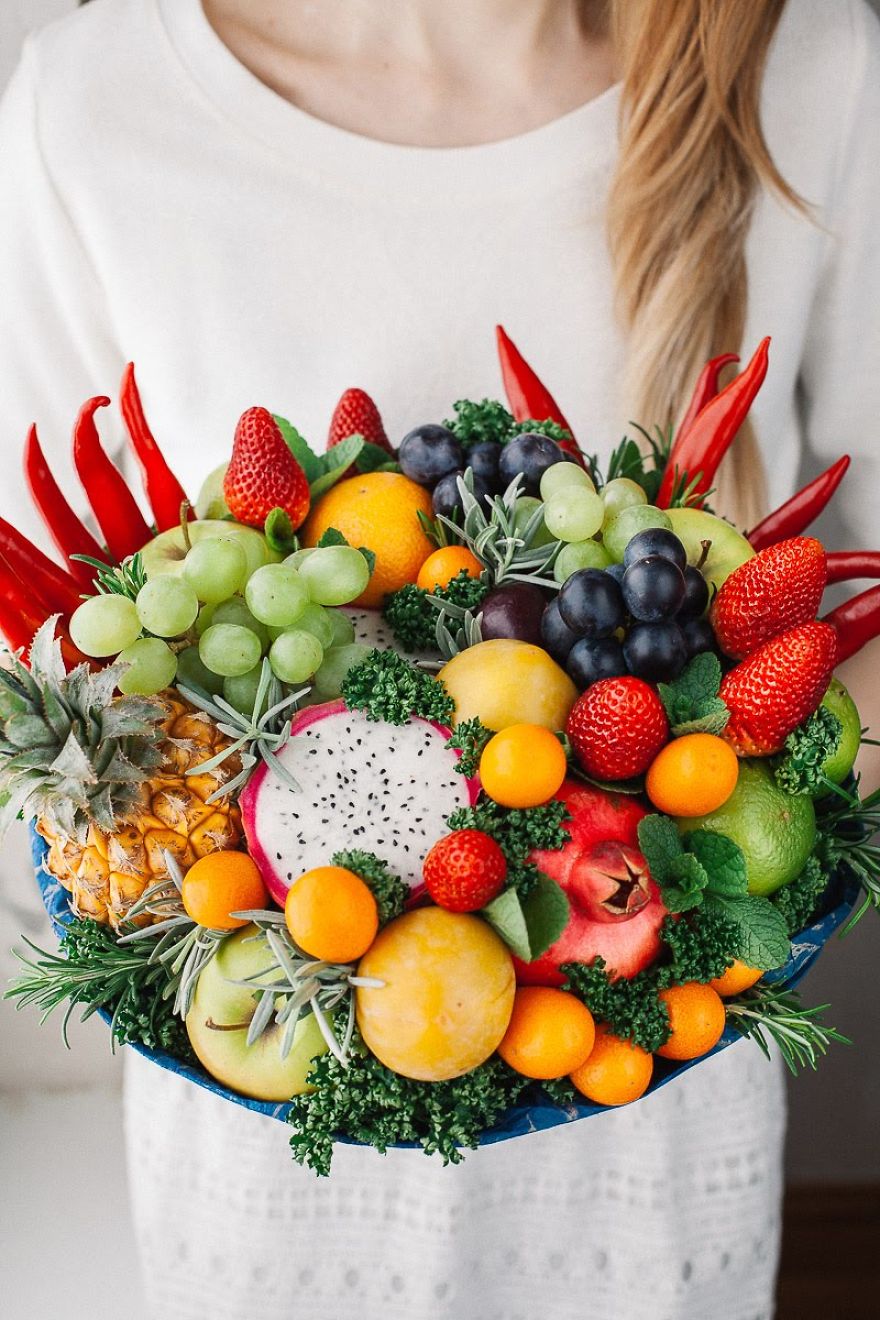 Strawberries, Chilli, Mini Pineapple, Lime And Kumquats