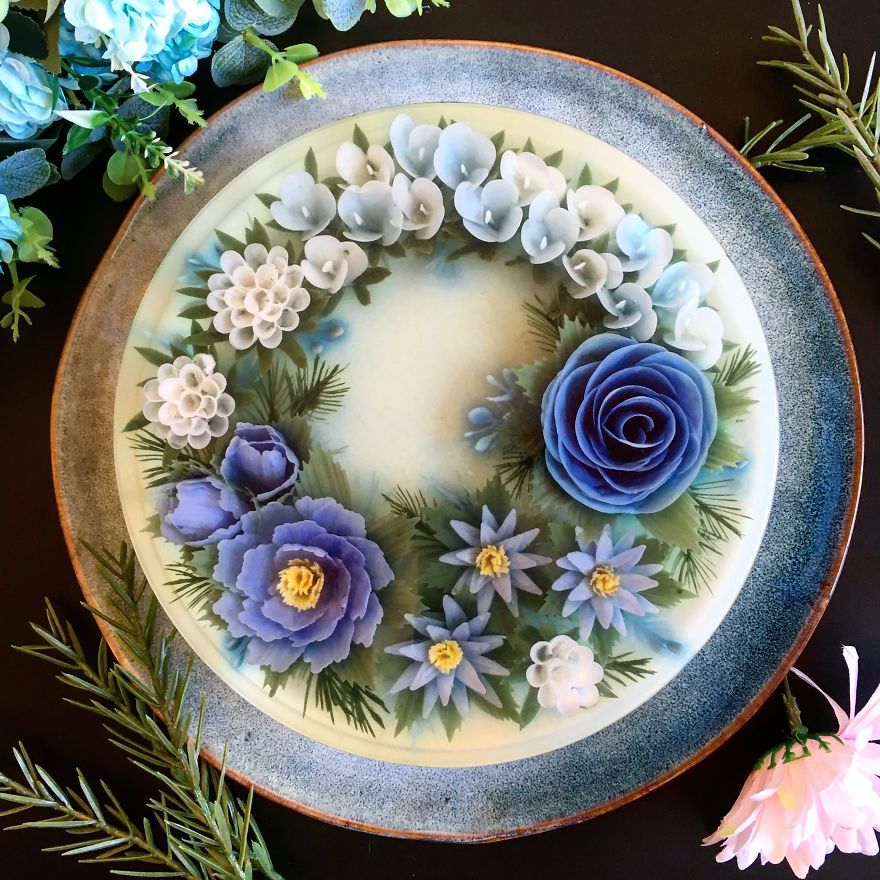 I Transform Floral Bouquets And Koi Ponds Into Edible 3d Jelly Art