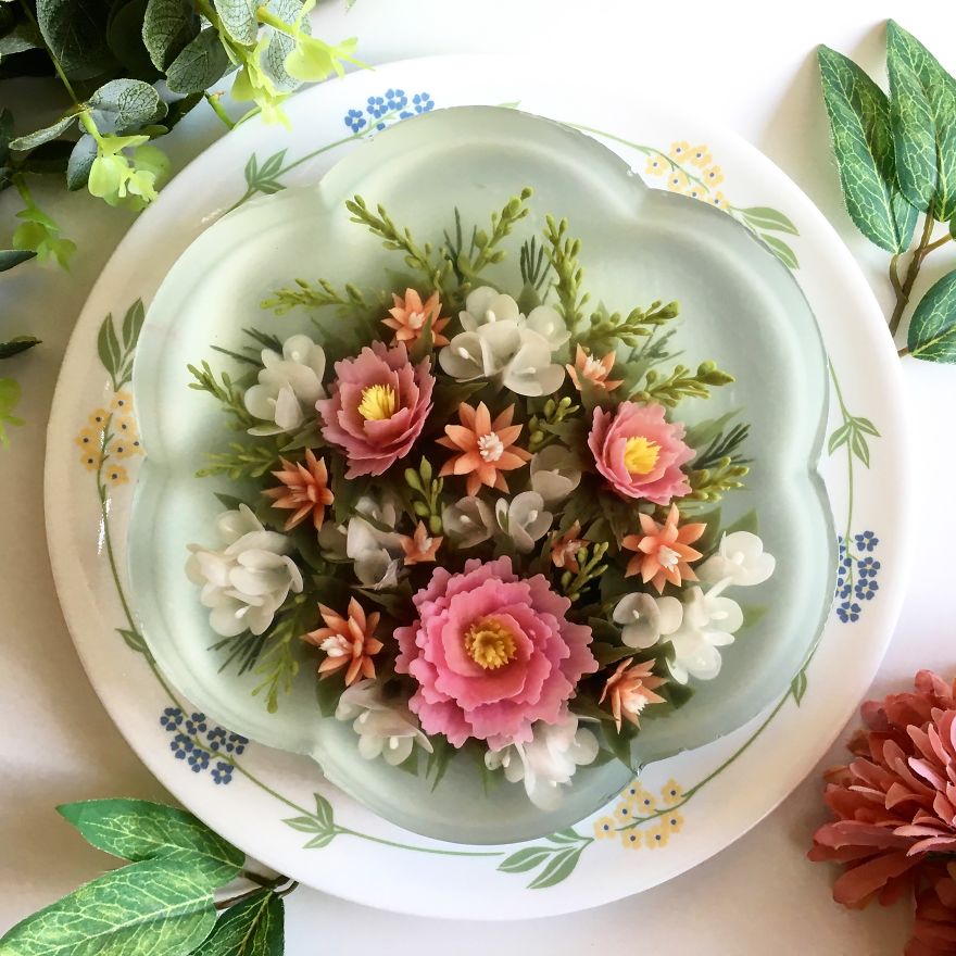 I Transform Floral Bouquets And Koi Ponds Into Edible 3d Jelly Art