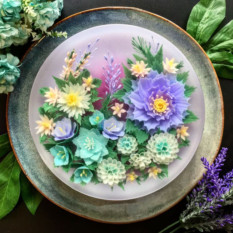 I Transform Floral Bouquets And Koi Ponds Into Edible 3d Jelly Art