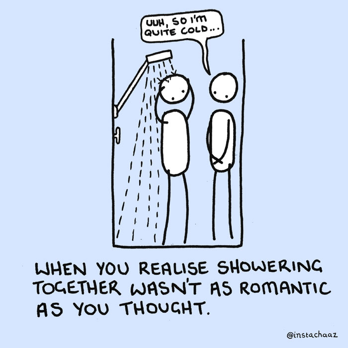 Guy Illustrates 10 Shower Moments We All Have In The Shower