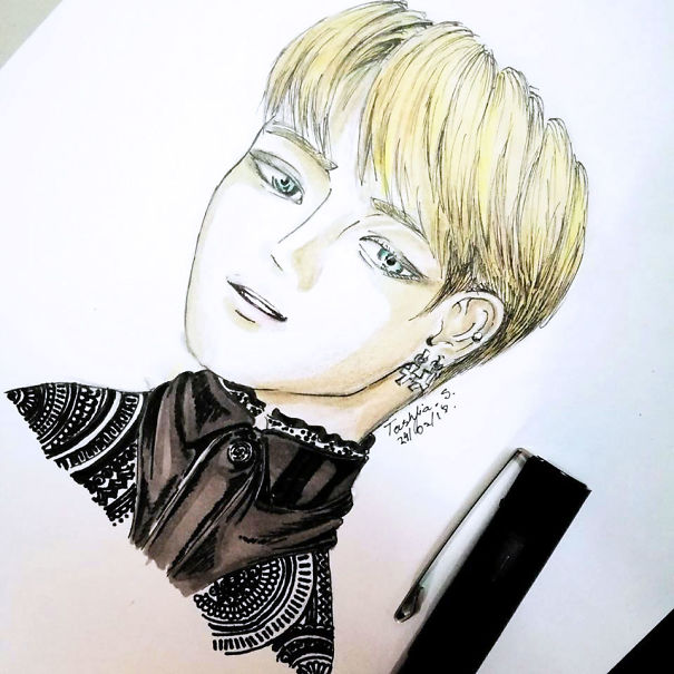 I Drew Bts Members Into Manga Characters