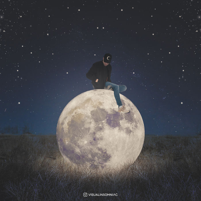 Selenophile Artist Expressed His Love To Moon Through His Art.