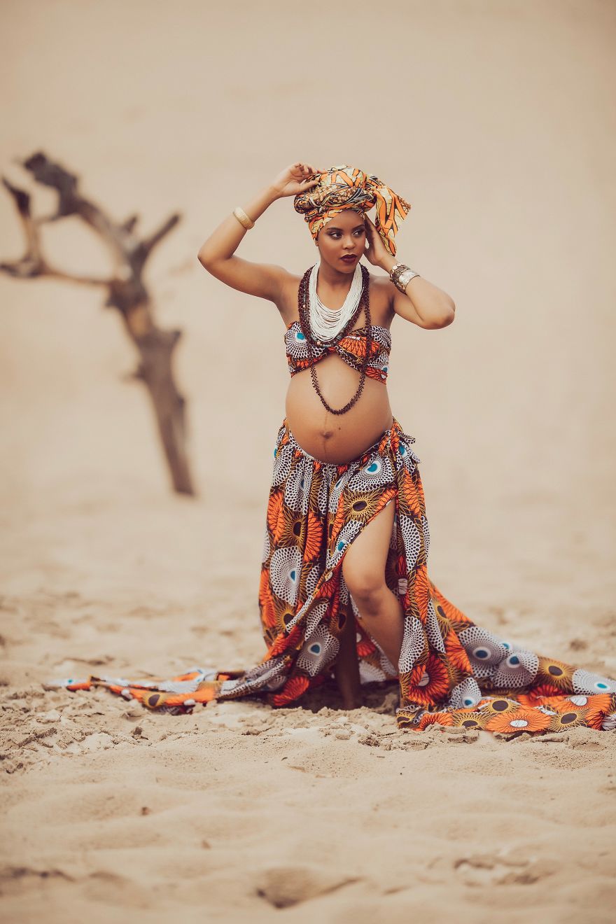 Maternity Pictures Inspired By A Fusion Of African Cultures