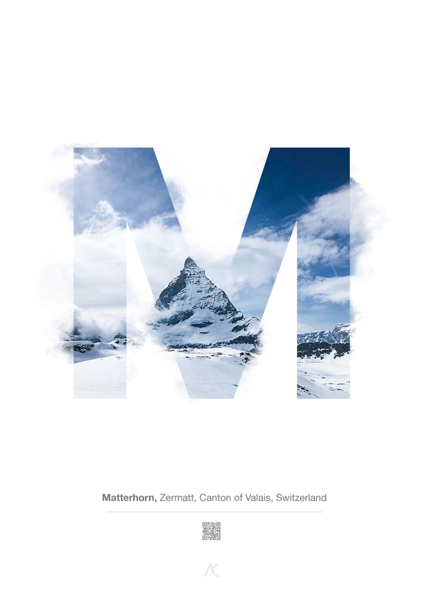 I Made This Swiss Alphabet Combining A Beautiful Landscapes With Typography