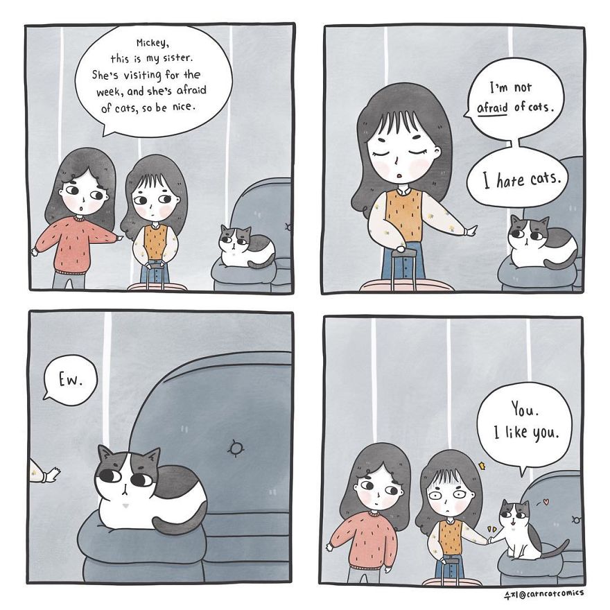 My 21 Wholesome Comics About A Cat And His Human, With A Dash Of Fantasy