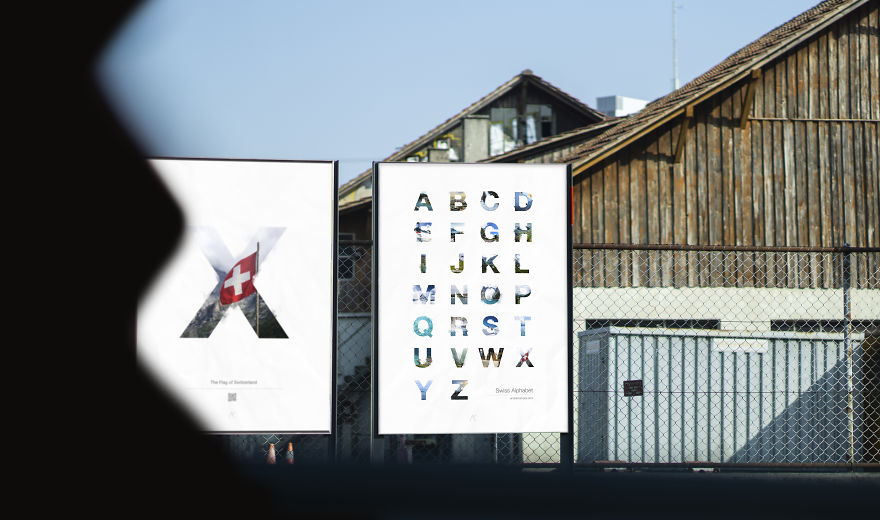 I Made This Swiss Alphabet Combining A Beautiful Landscapes With Typography