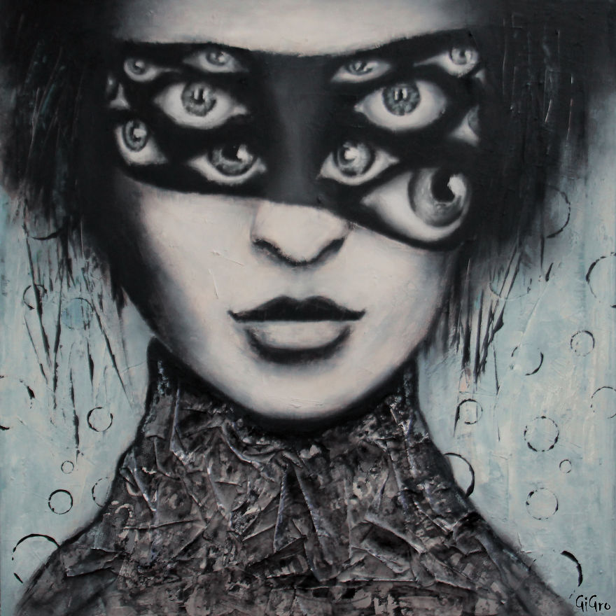 Points Of View - Oil On Canvas By Giuseppina Irene Groccia Gigro