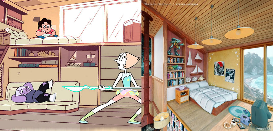 Designer Creates Real Life Version Of 6 Popular Cartoon Bedrooms