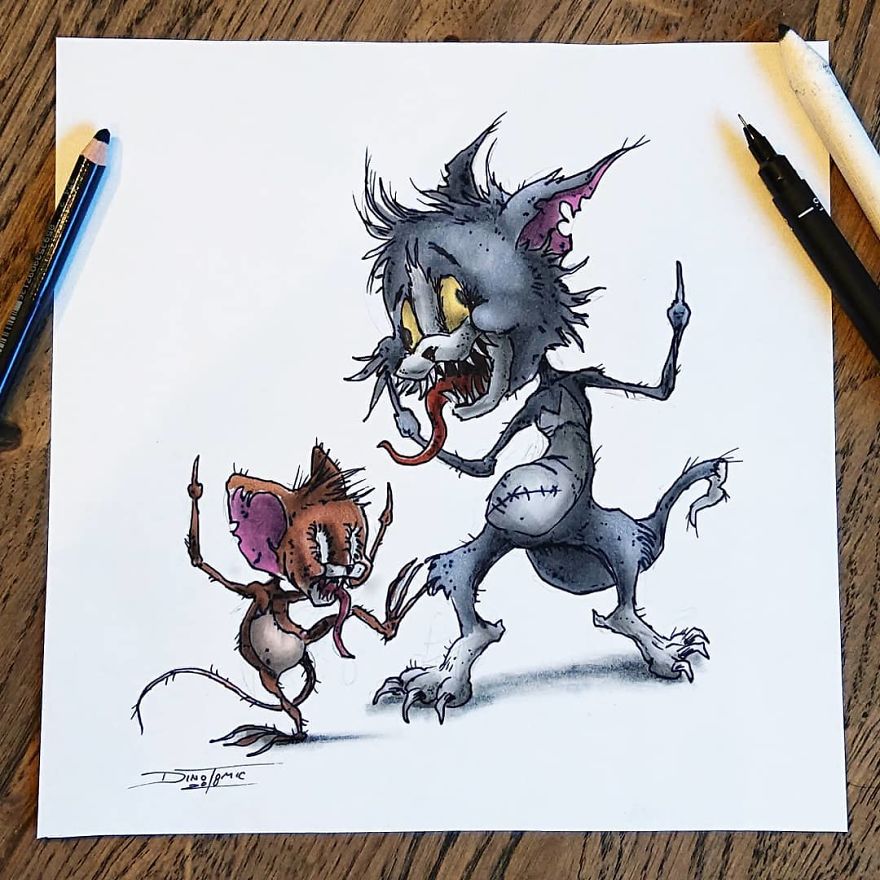 This Artist Transforms Your Favorite Character From Evil Beings That Will Destroy All Your Childhood Memories