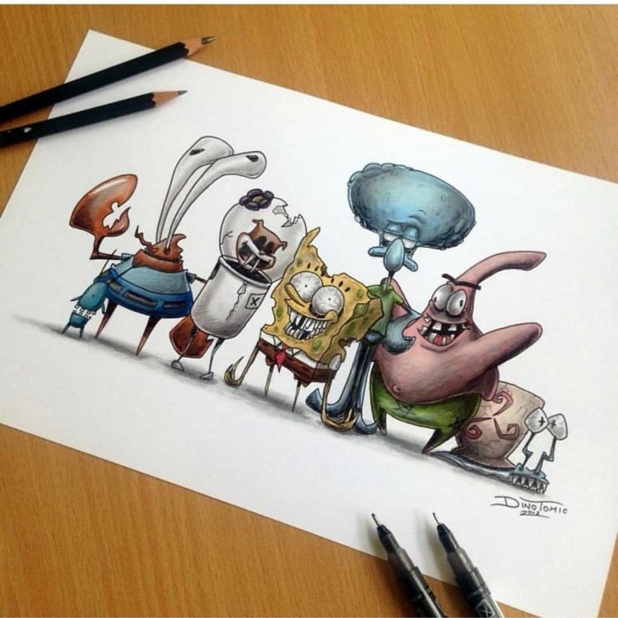 This Artist Transforms Your Favorite Character From Evil Beings That Will Destroy All Your Childhood Memories