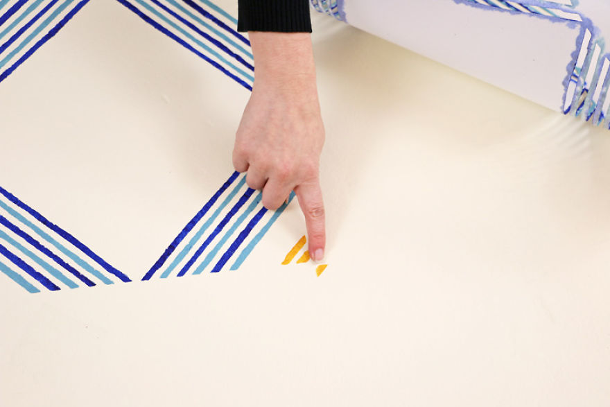 Two Tile Stencils For One Trendy Floor Pattern