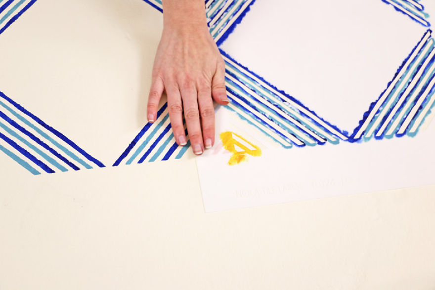 Two Tile Stencils For One Trendy Floor Pattern