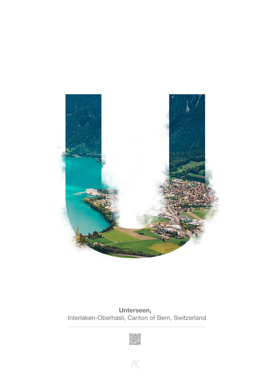 I Made This Swiss Alphabet Combining A Beautiful Landscapes With Typography