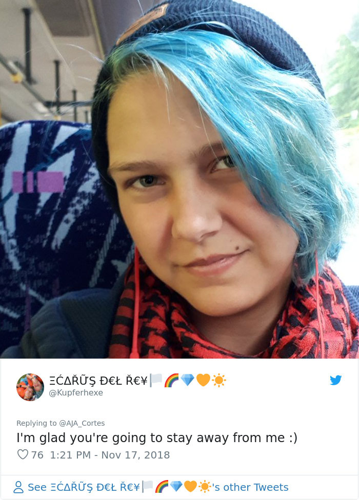 This Woman Had The Best Comeback Ever To A Man Who Said To Stay Away From Women With Dyed Hair