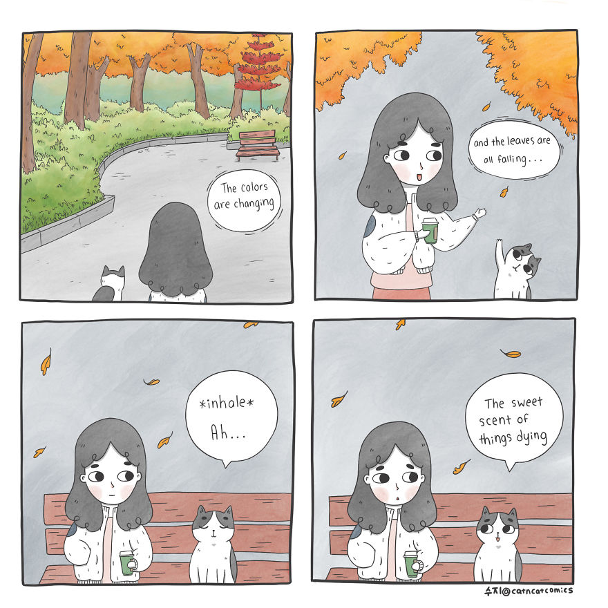 My 21 Wholesome Comics About A Cat And His Human, With A Dash Of Fantasy