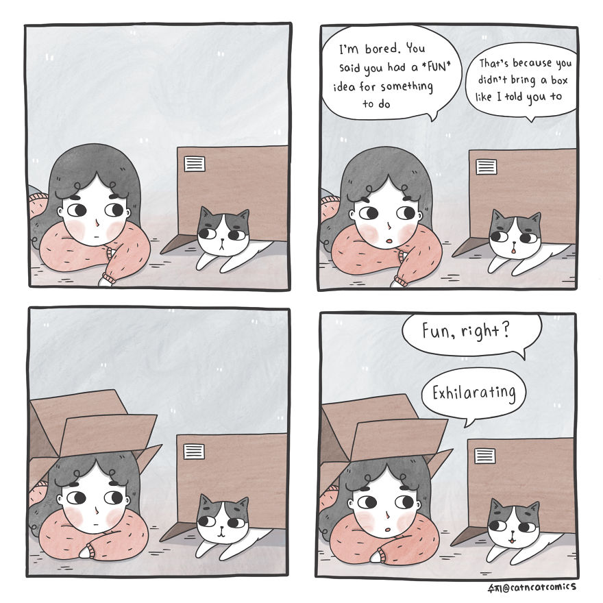 My 21 Wholesome Comics About A Cat And His Human, With A Dash Of Fantasy