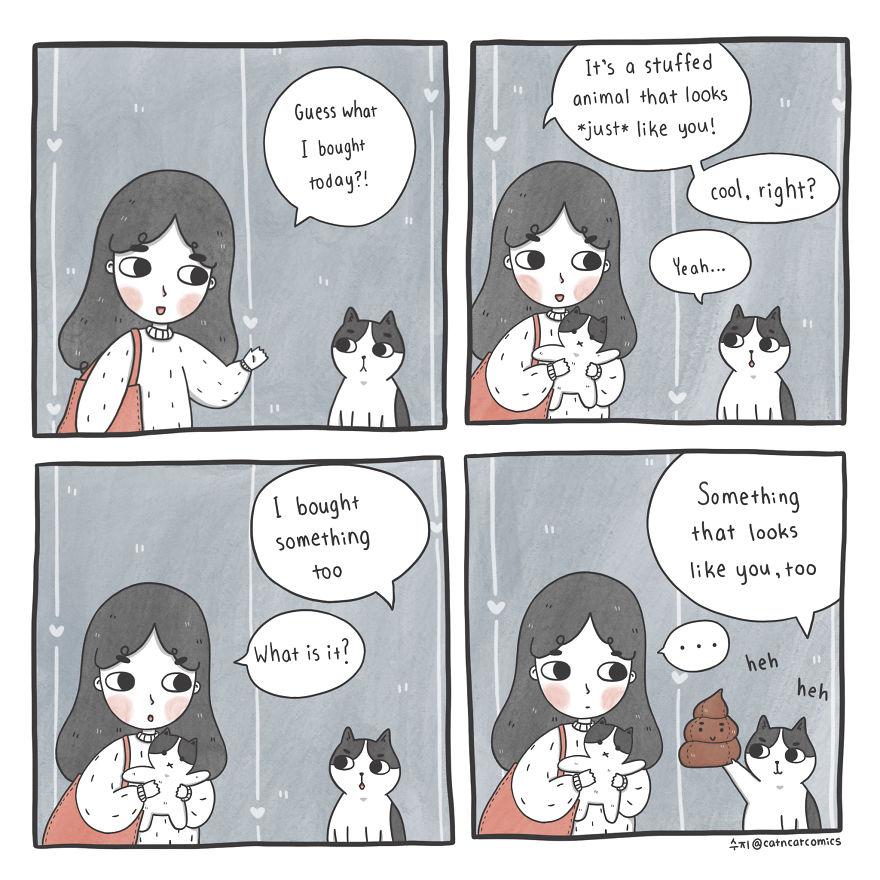 My 21 Wholesome Comics About A Cat And His Human, With A Dash Of Fantasy