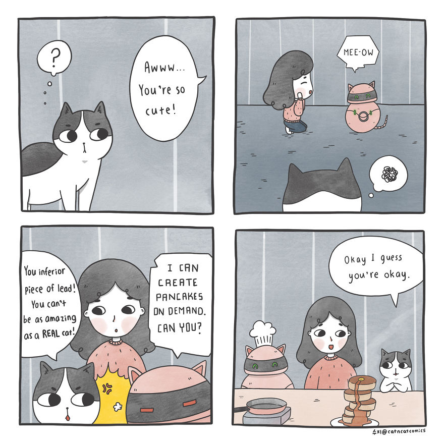 My 21 Wholesome Comics About A Cat And His Human, With A Dash Of Fantasy