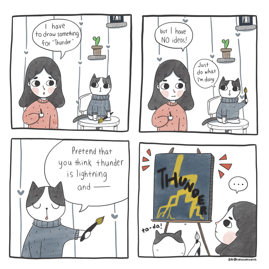 My 21 Wholesome Comics About A Cat And His Human, With A Dash Of Fantasy
