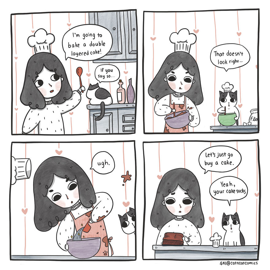 My 21 Wholesome Comics About A Cat And His Human, With A Dash Of Fantasy
