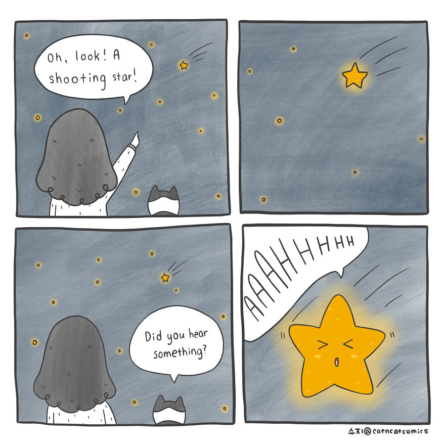 My 21 Wholesome Comics About A Cat And His Human, With A Dash Of Fantasy