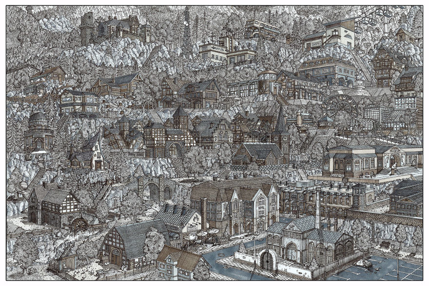I Spent The Whole Of October Drawing A Fantasy City And Every Building Has A Story I Spent The Whole Of October Drawing A Fantasy City And Every Building Has A Story