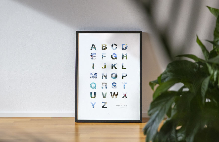 I Made This Swiss Alphabet Combining A Beautiful Landscapes With Typography