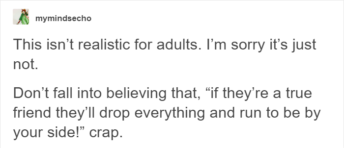 Woman Shares A Powerful Message Explaining Why Friends Can't Always Be There For You, And It's Eye-Opening