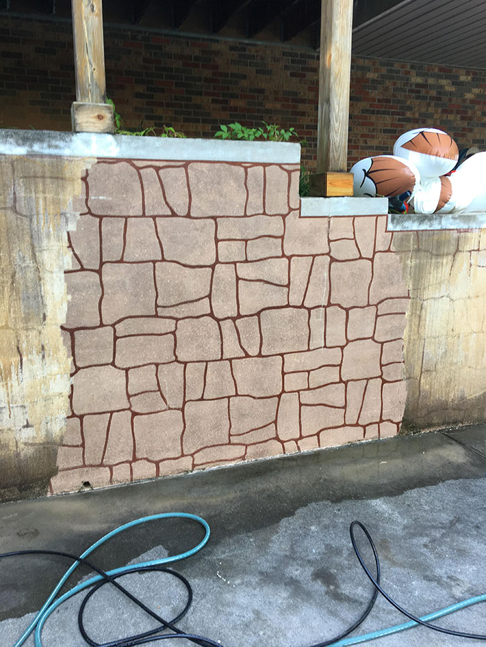 A Wall Around A 30-Year-Old Pool We Thought Would Need To Be Repainted