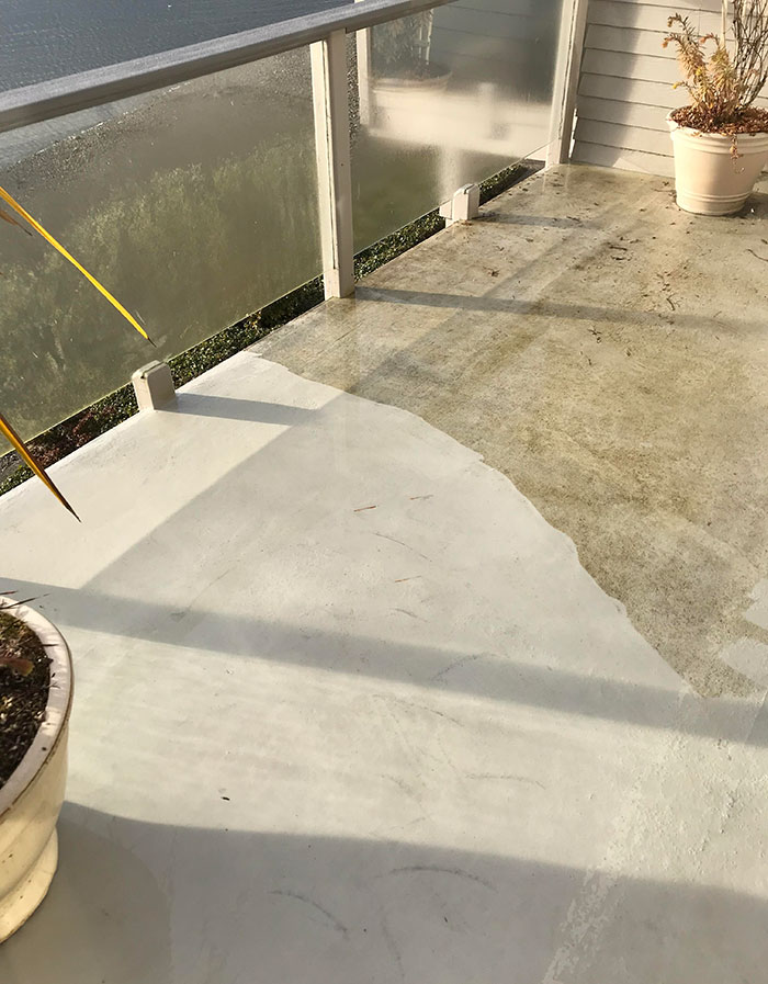 Balcony Of A Woman Living Off The Coast Of Puget Sound. Apparently It Was Relatively New Paint
