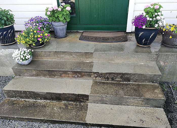 Decided To Powerwash Our Stairs