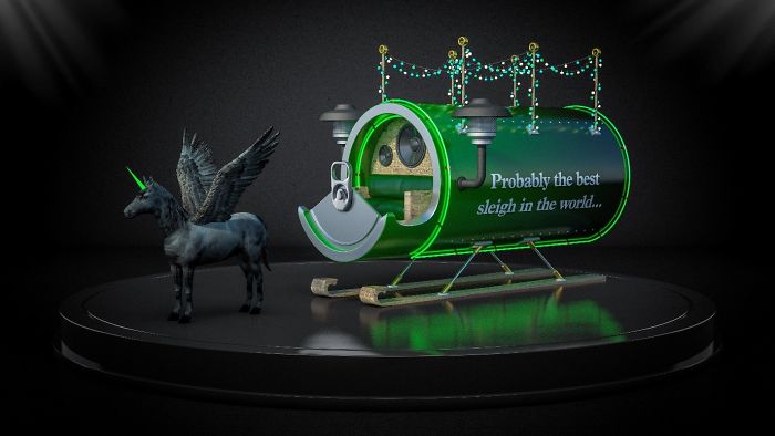 If Carlsberg, Ikea, Apple, Ferrari, Red Bull Re-Designed Santas Sleigh, This Is What It Would Look Like…