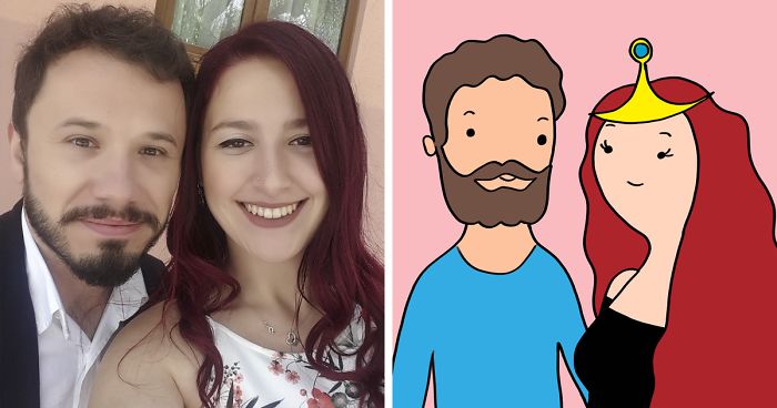 I Surprised My Boyfriend By Drawing These 10 Illustrations Featuring Us As Our Favorite Cartoon Characters