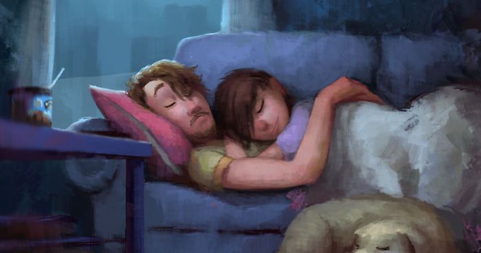 30 Idyllic Illustrations Of Love And Affection That Will Warm Your Heart