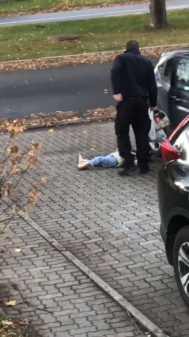 Mom Can&rsquo;t Hold Back Laughter Filming Dad Carry Their Stubborn Child Inside Like A Duffle Bag