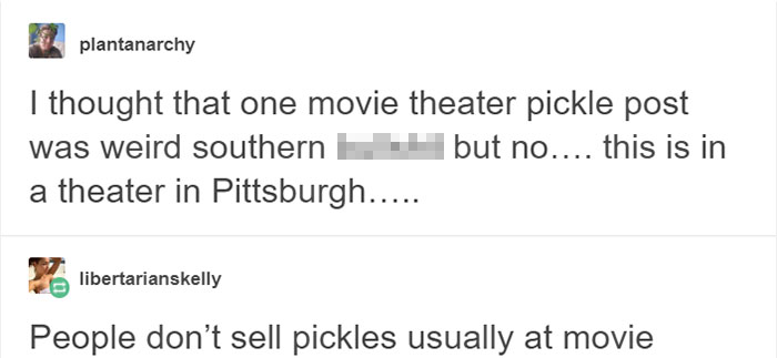 Turns Out That Texans Had No Idea No One Else Eats Pickles At Movie Theaters And It's Hilarious
